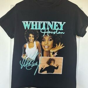 Whitney Houston Black Rap Tee T Shirt Small